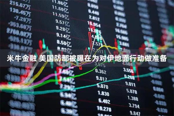 米牛金融 美国防部被曝在为对伊地面行动做准备