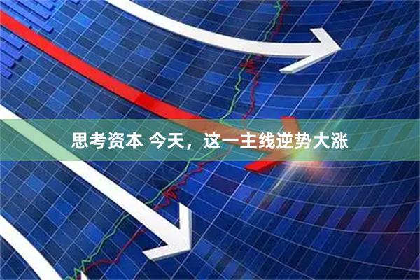 思考资本 今天,这一主线逆势大涨