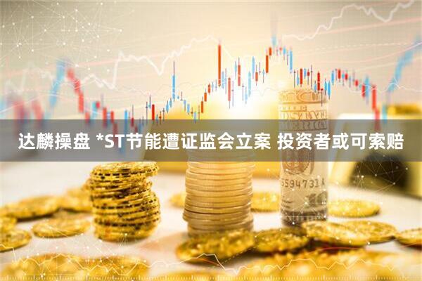达麟操盘 *ST节能遭证监会立案 投资者或可索赔