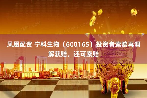 凤凰配资 宁科生物（600165）投资者索赔再调解获赔，还可索赔